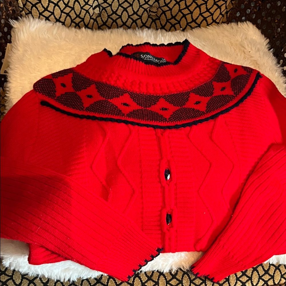 Sonoma Women's Vibrant Red Cardigan